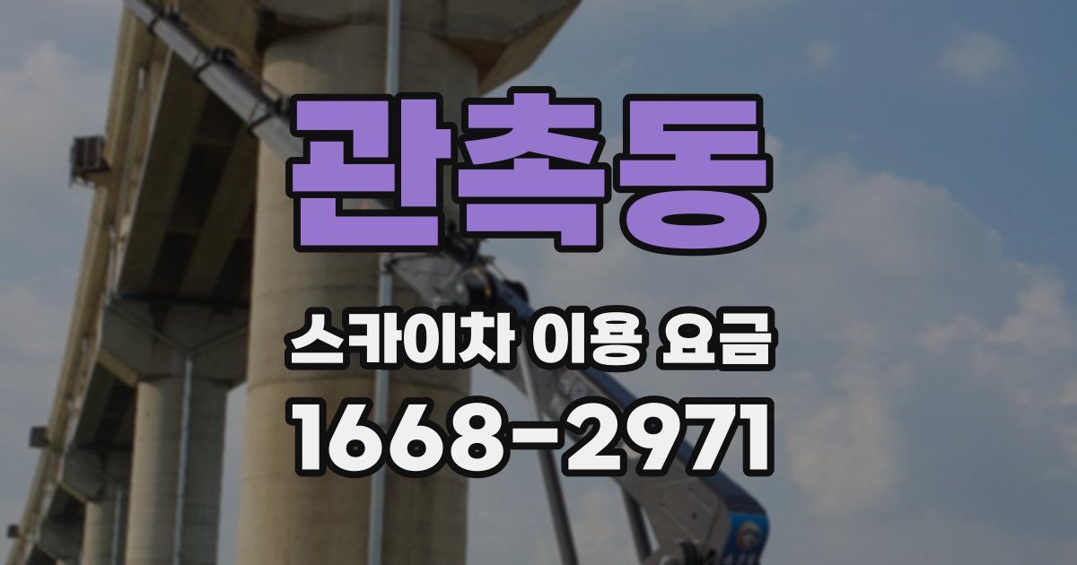 관촉동 스카이차 이용 요금