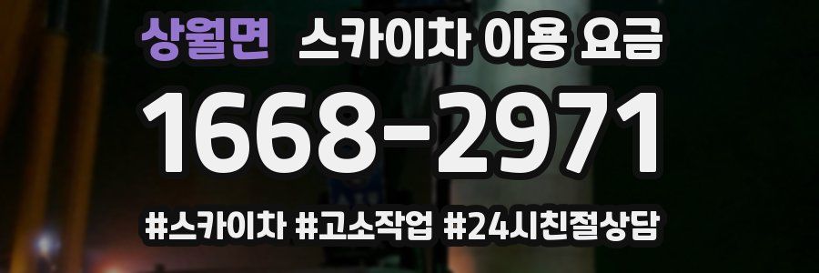 상월면 스카이차 이용 요금