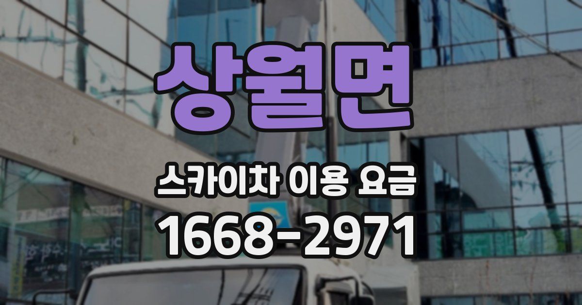 상월면 스카이차 이용 요금