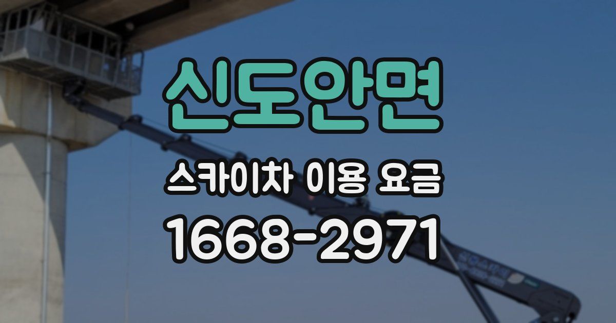 신도안면 스카이차 이용 요금
