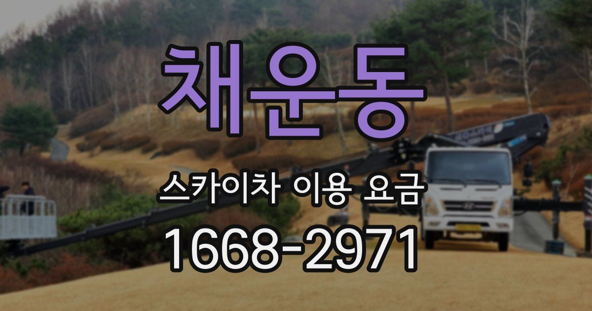 채운동 스카이차 이용 요금