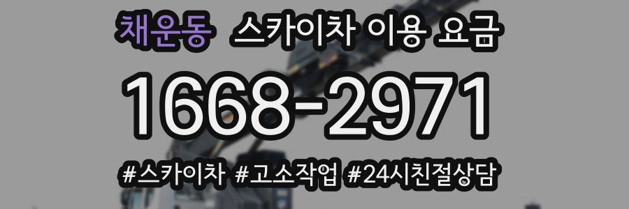 채운동 스카이차 이용 요금