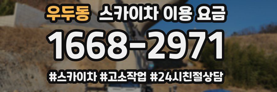 우두동 스카이차 이용 요금