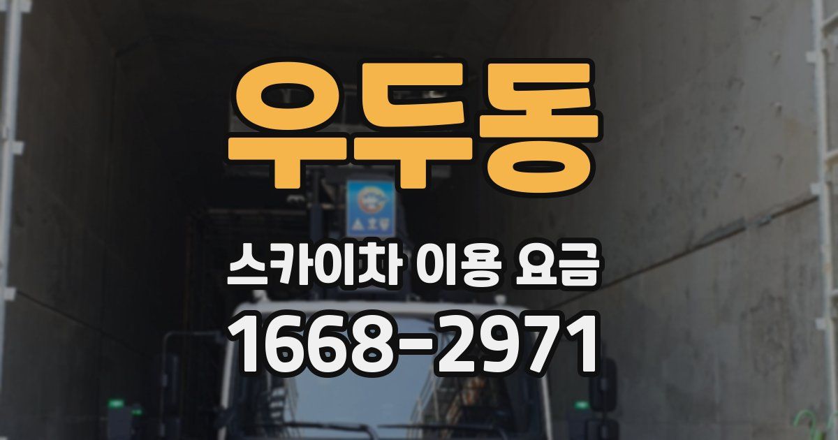 우두동 스카이차 이용 요금