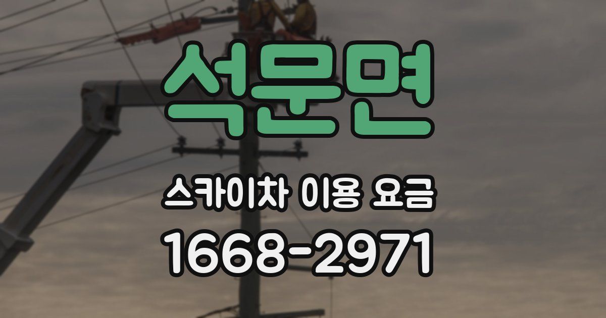 석문면 스카이차 이용 요금
