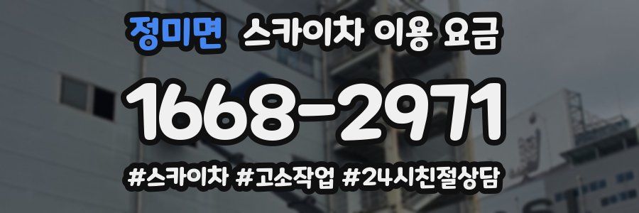 정미면 스카이차 이용 요금