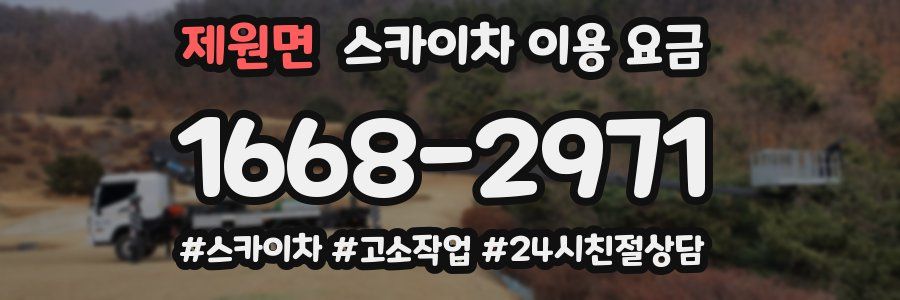 제원면 스카이차 이용 요금