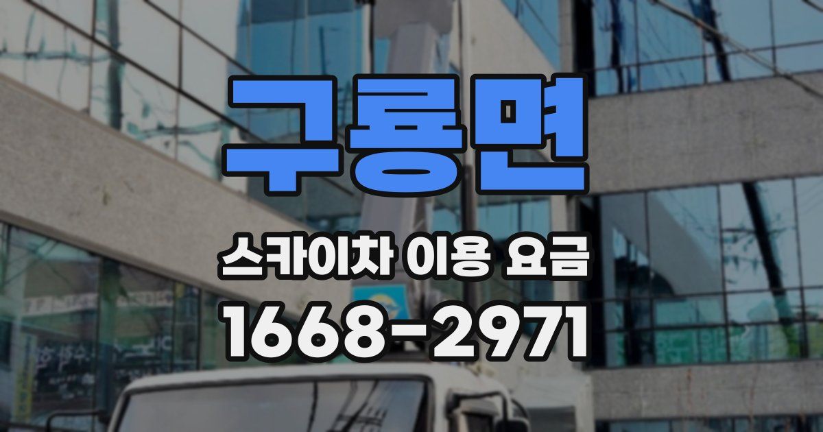 구룡면 스카이차 이용 요금