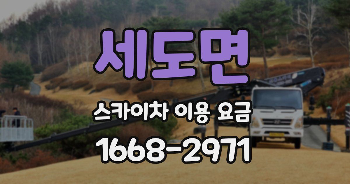 세도면 스카이차 이용 요금