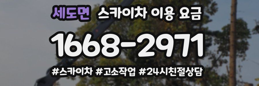 세도면 스카이차 이용 요금