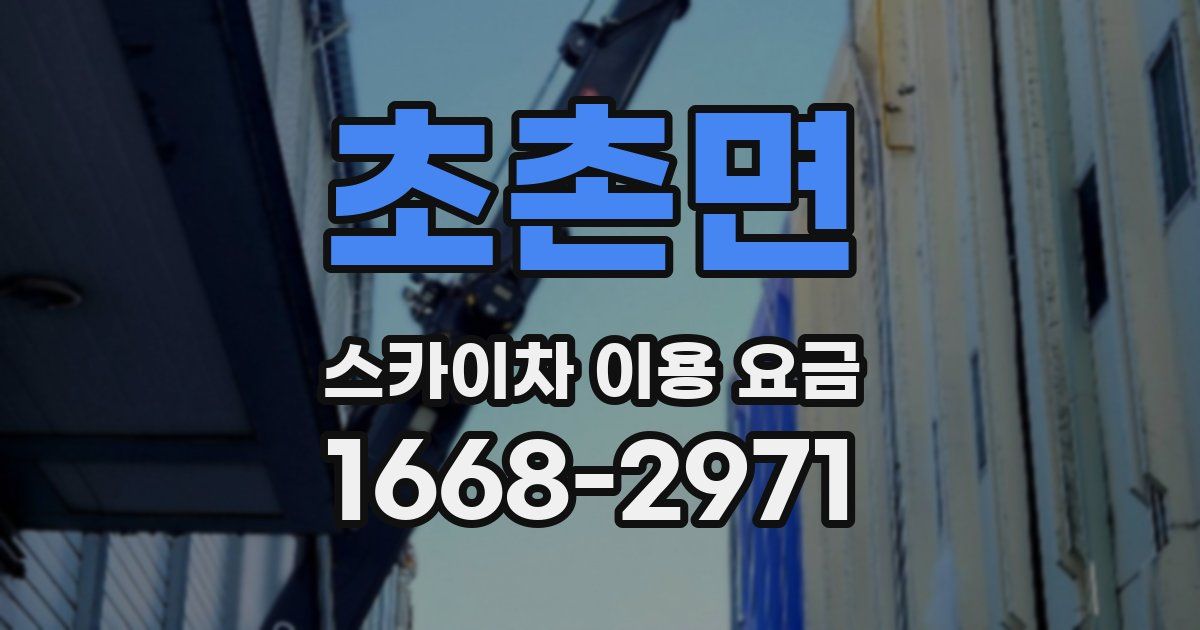 초촌면 스카이차 이용 요금