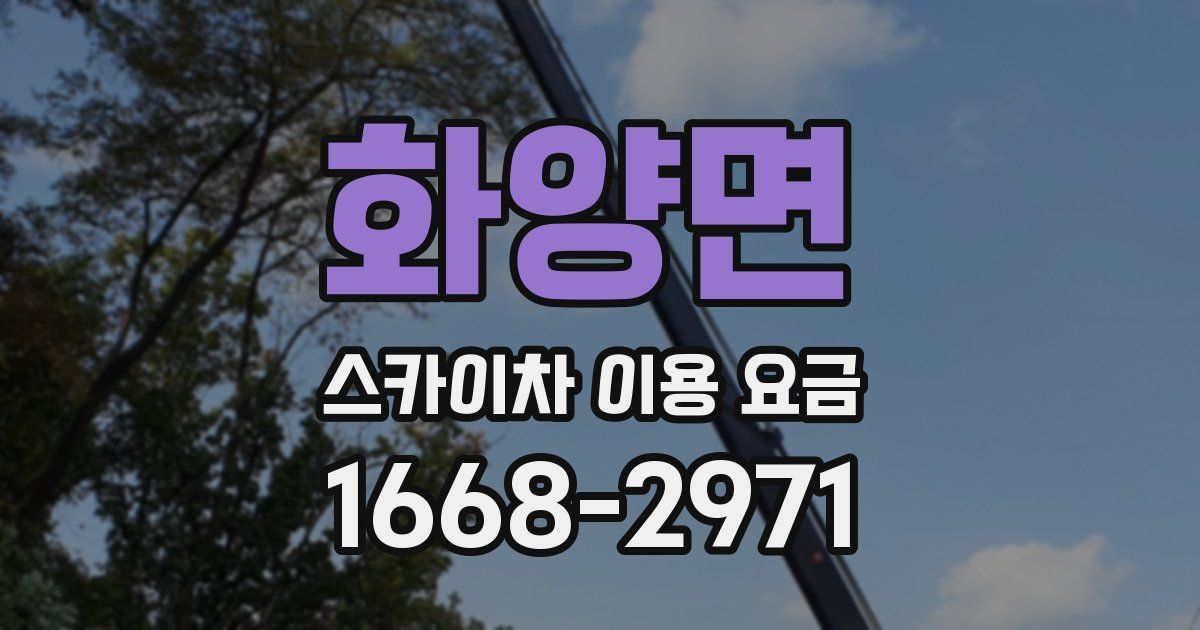 화양면 스카이차 이용 요금