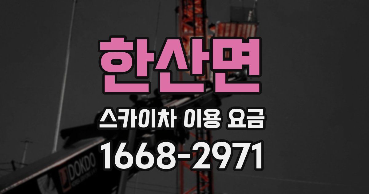 한산면 스카이차 이용 요금