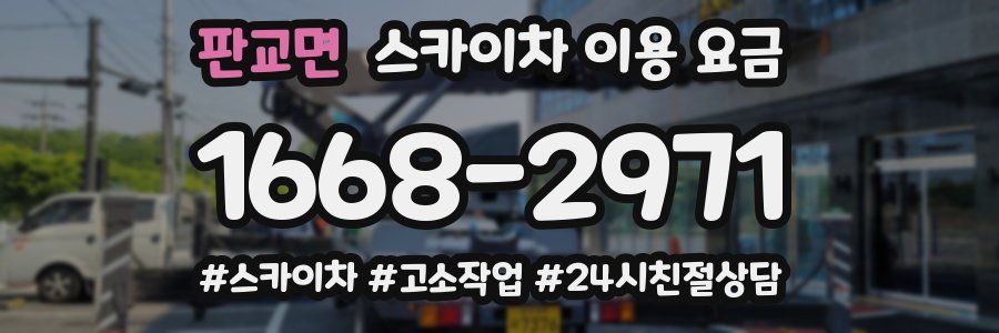 판교면 스카이차 이용 요금