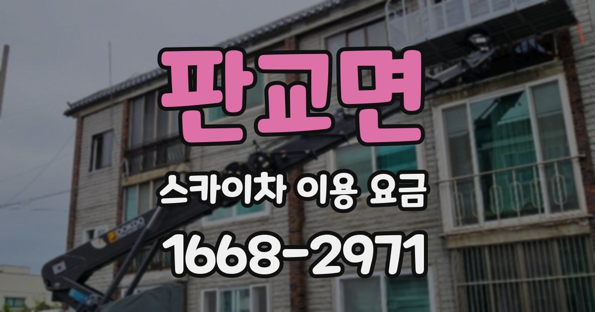 판교면 스카이차 이용 요금