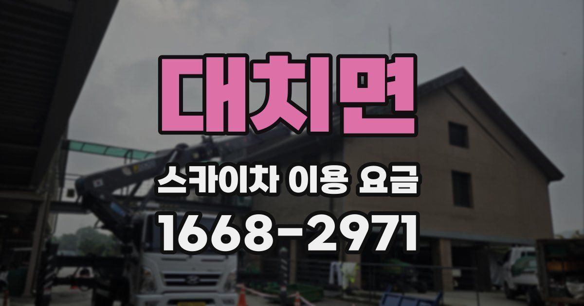 대치면 스카이차 이용 요금