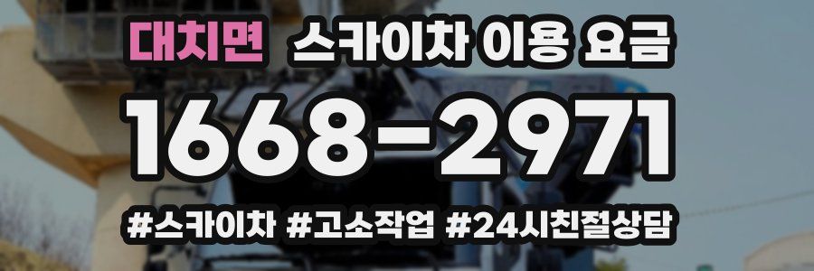 대치면 스카이차 이용 요금