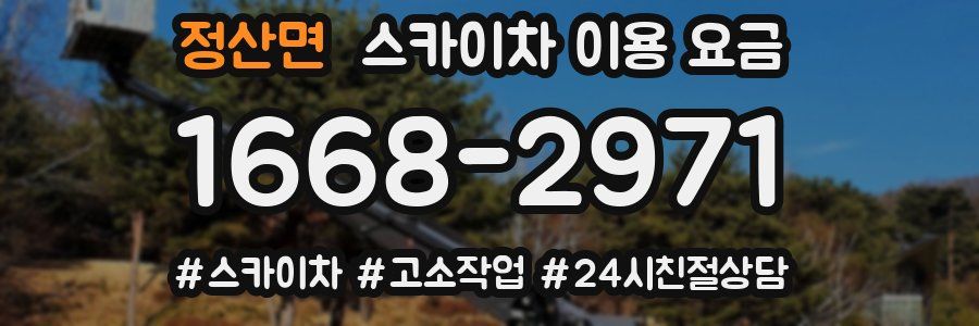 정산면 스카이차 이용 요금