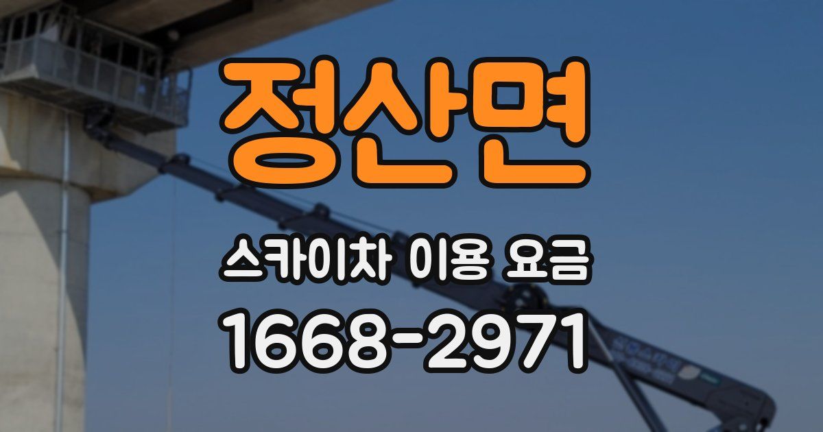 정산면 스카이차 이용 요금