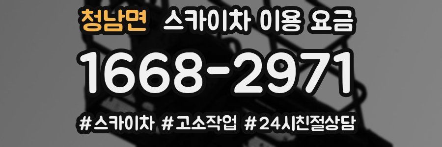청남면 스카이차 이용 요금