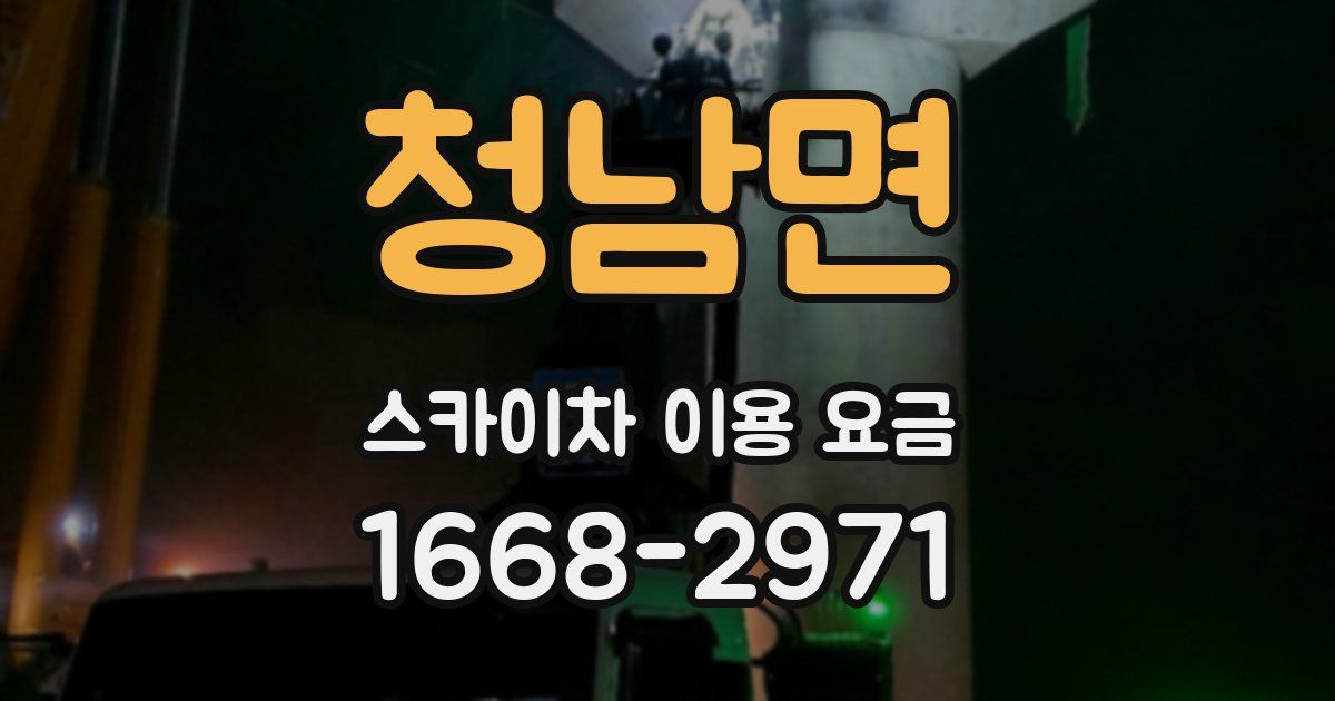 청남면 스카이차 이용 요금
