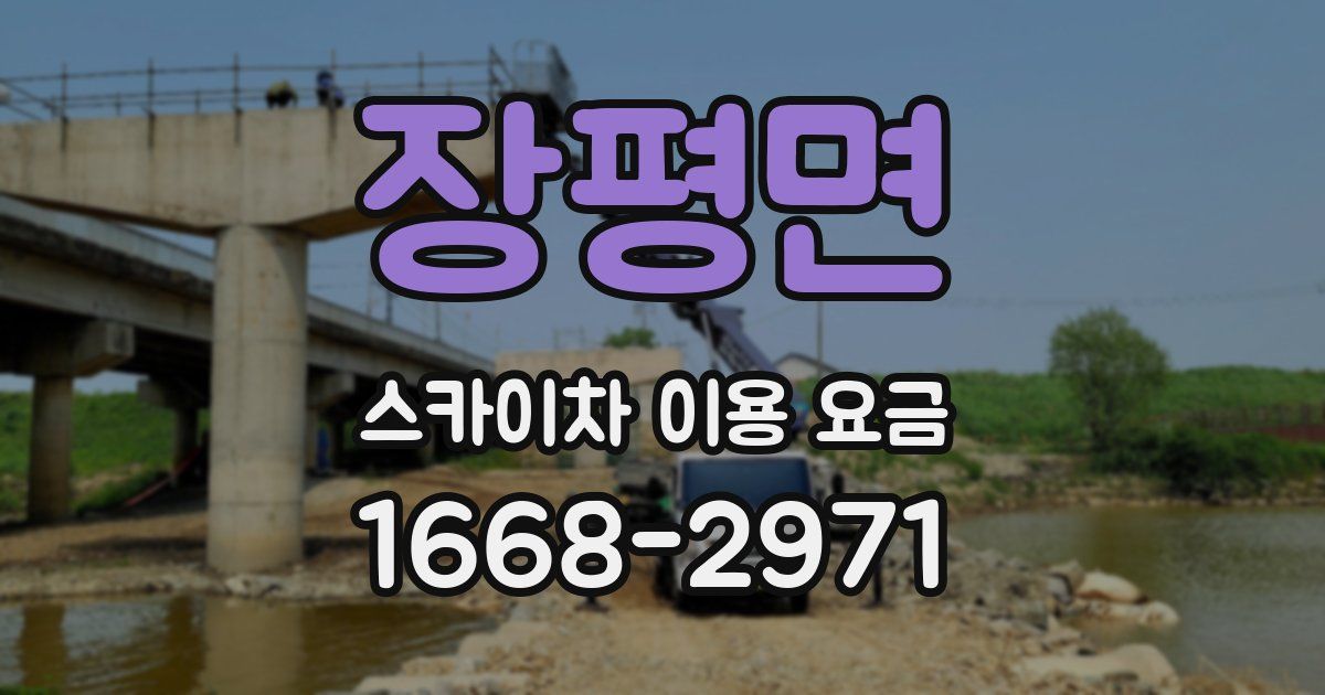 장평면 스카이차 이용 요금