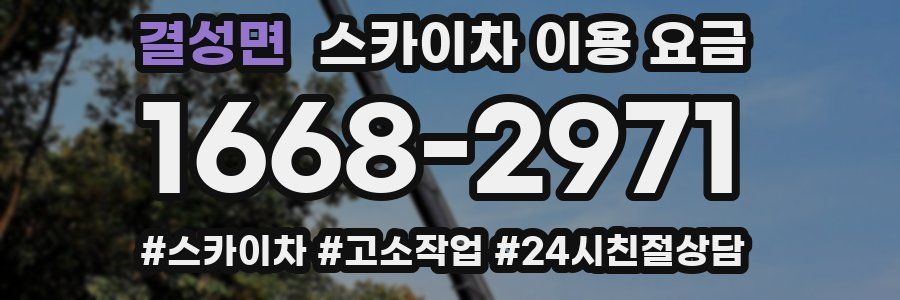 결성면 스카이차 이용 요금