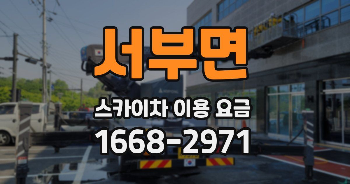 서부면 스카이차 이용 요금