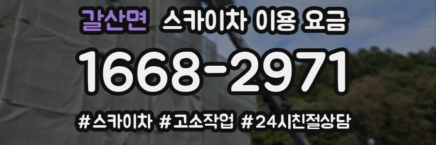 갈산면 스카이차 이용 요금