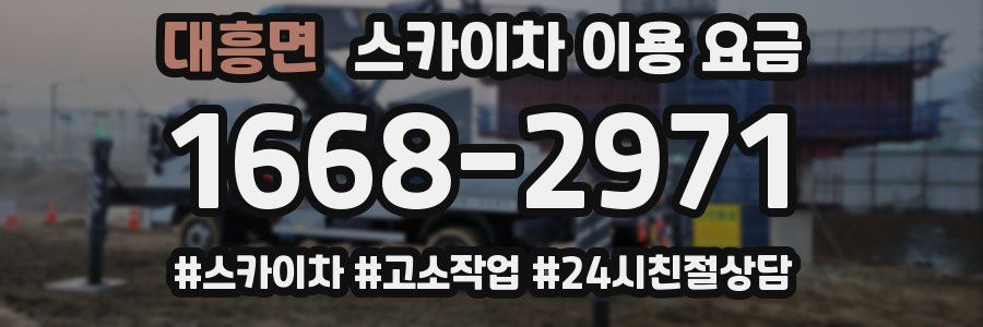 대흥면 스카이차 이용 요금