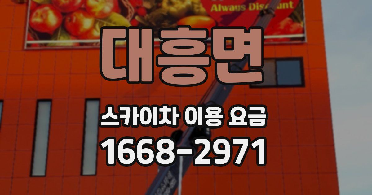 대흥면 스카이차 이용 요금