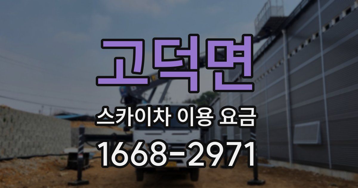 고덕면 스카이차 이용 요금
