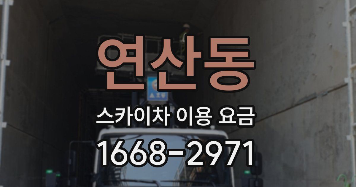 연산동 스카이차 이용 요금