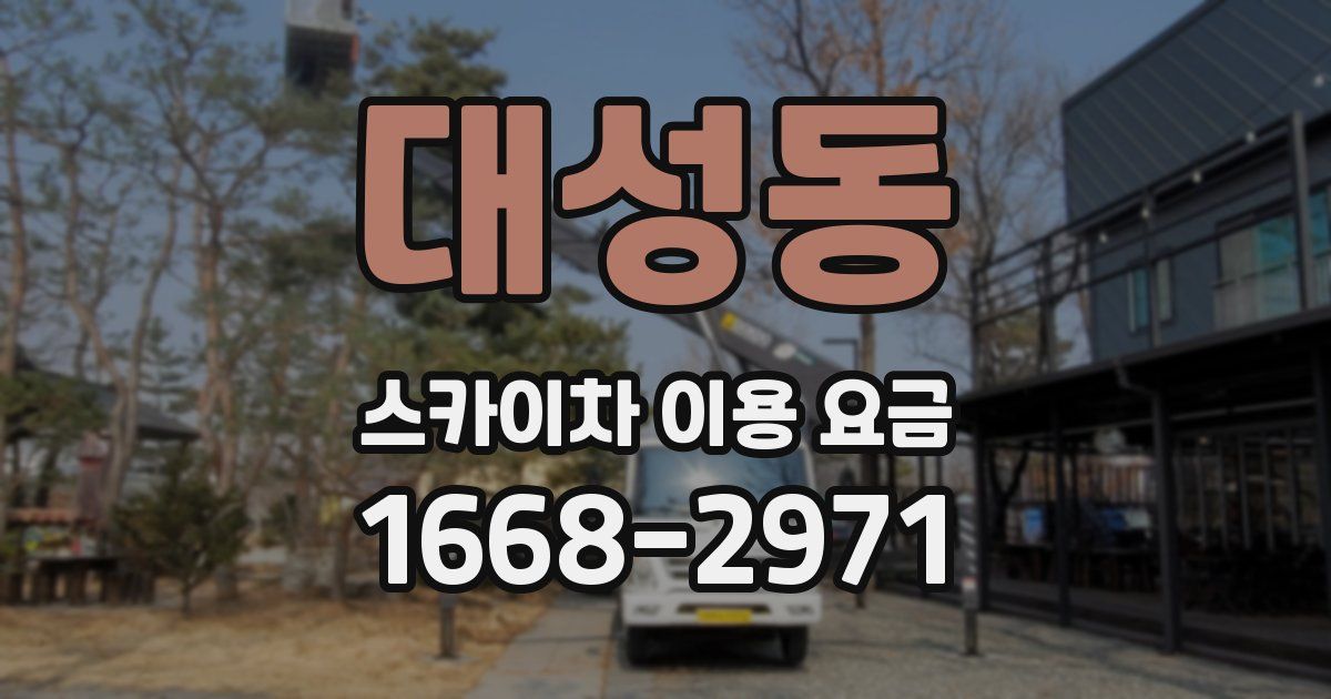 대성동 스카이차 이용 요금