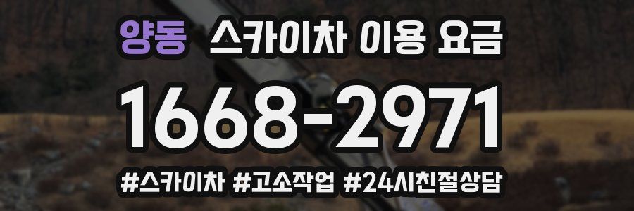 양동 스카이차 이용 요금