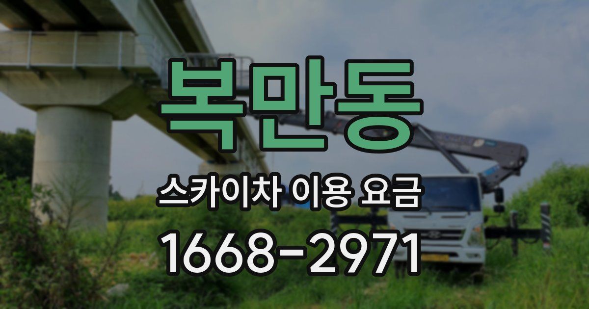 복만동 스카이차 이용 요금
