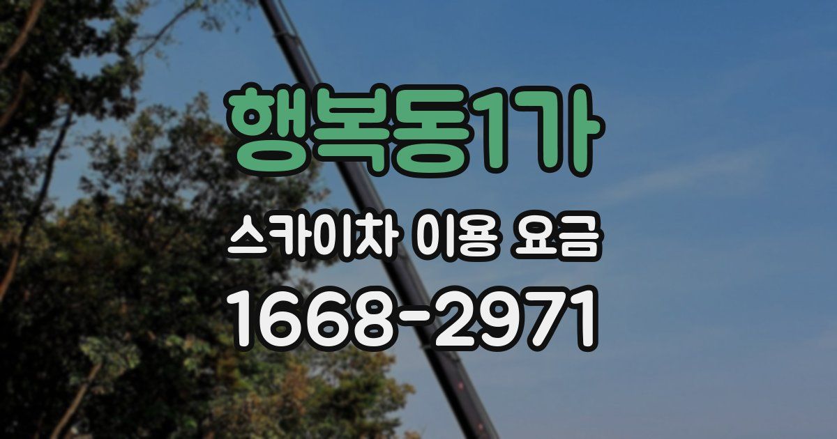 행복동1가 스카이차 이용 요금