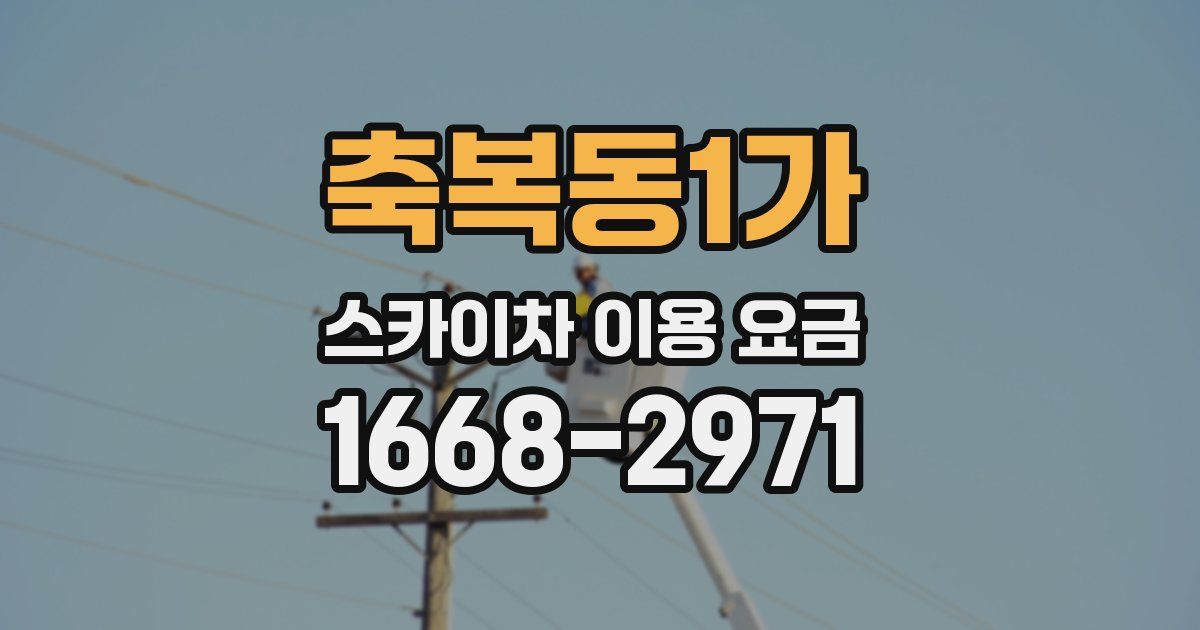 축복동1가 스카이차 이용 요금