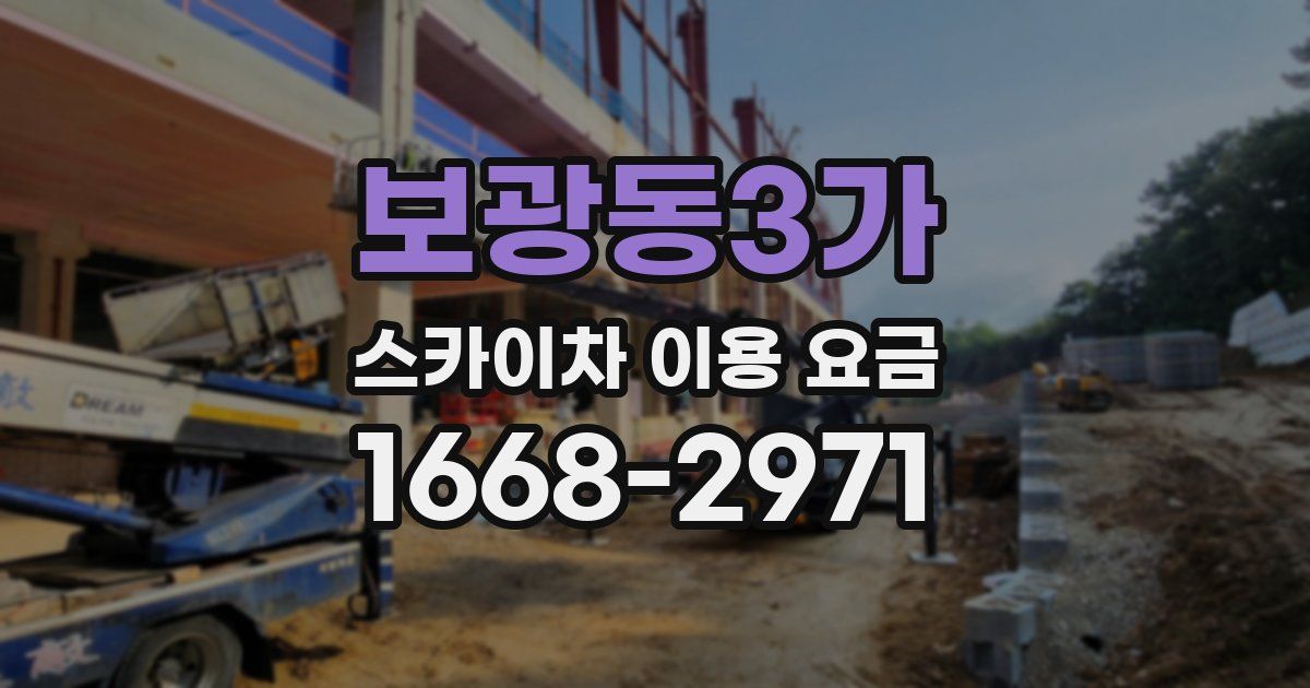 보광동3가 스카이차 이용 요금