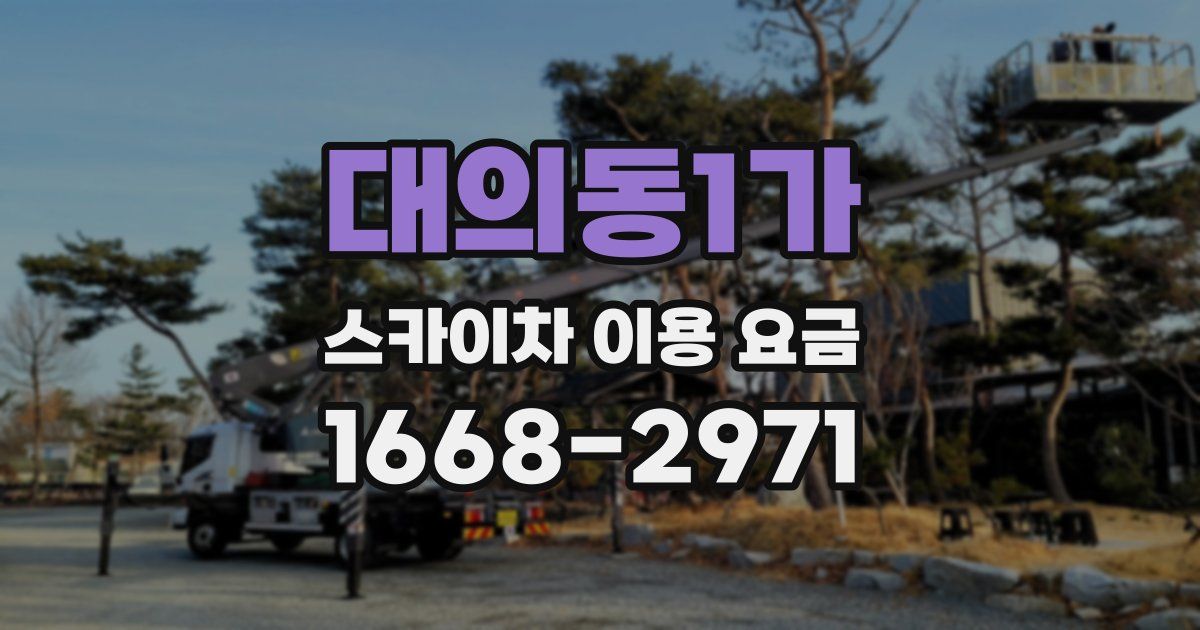 대의동1가 스카이차 이용 요금