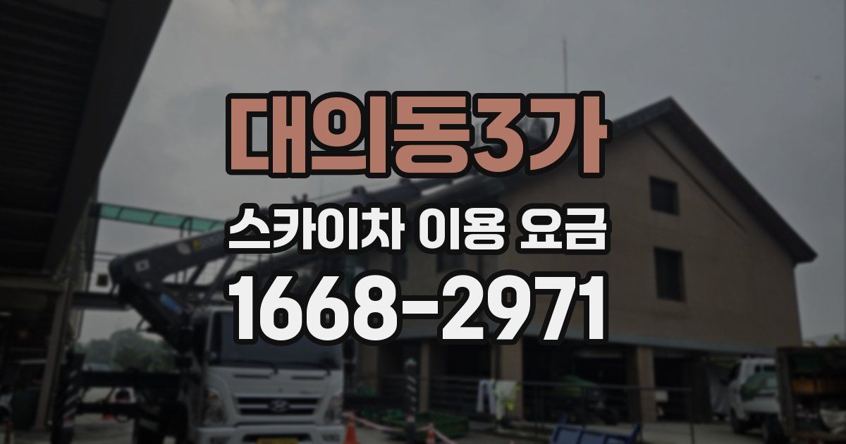 대의동3가 스카이차 이용 요금