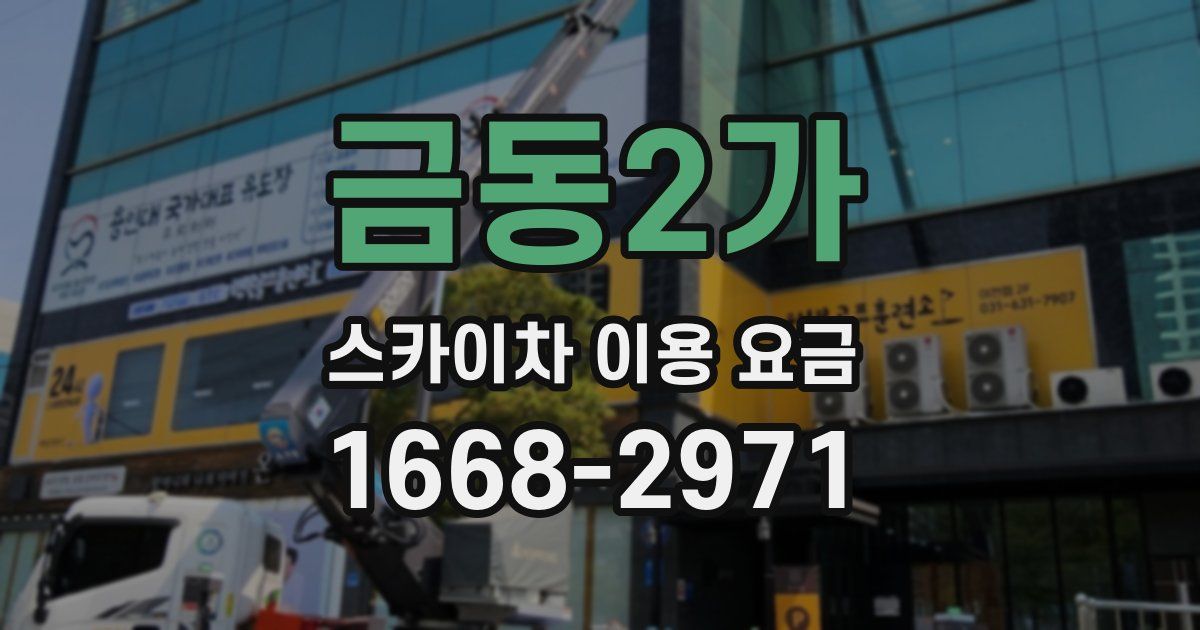 금동2가 스카이차 이용 요금