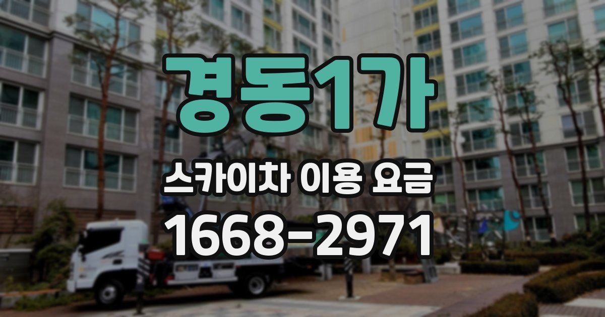 경동1가 스카이차 이용 요금