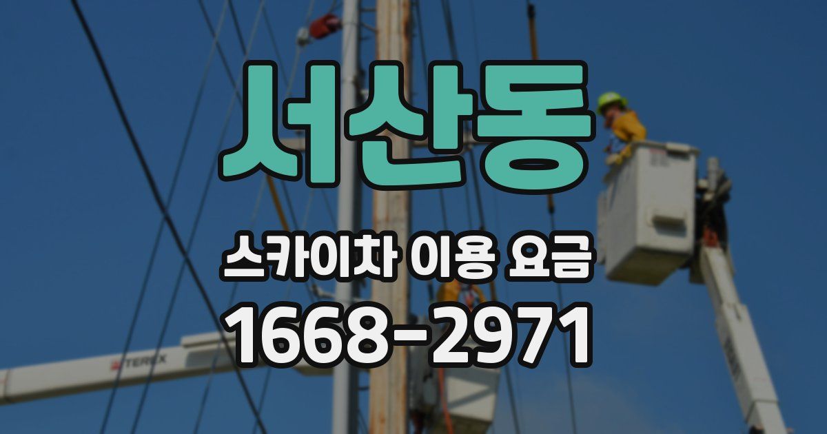 서산동 스카이차 이용 요금