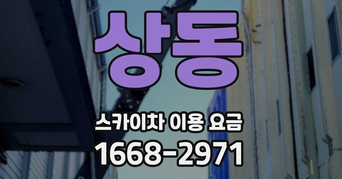 상동 스카이차 이용 요금