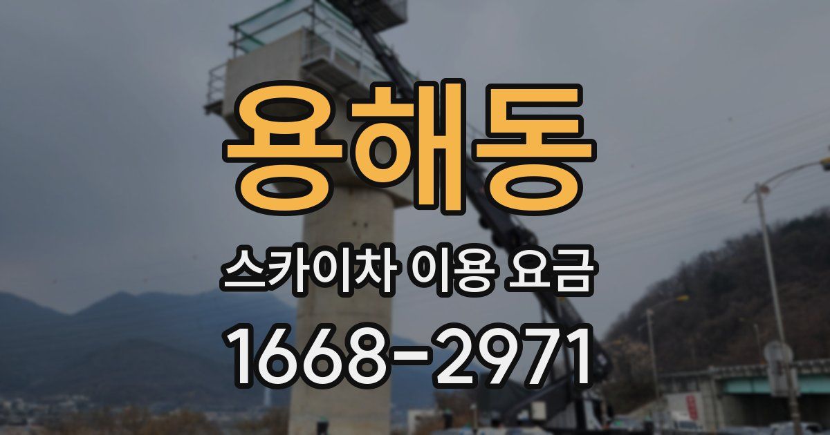 용해동 스카이차 이용 요금