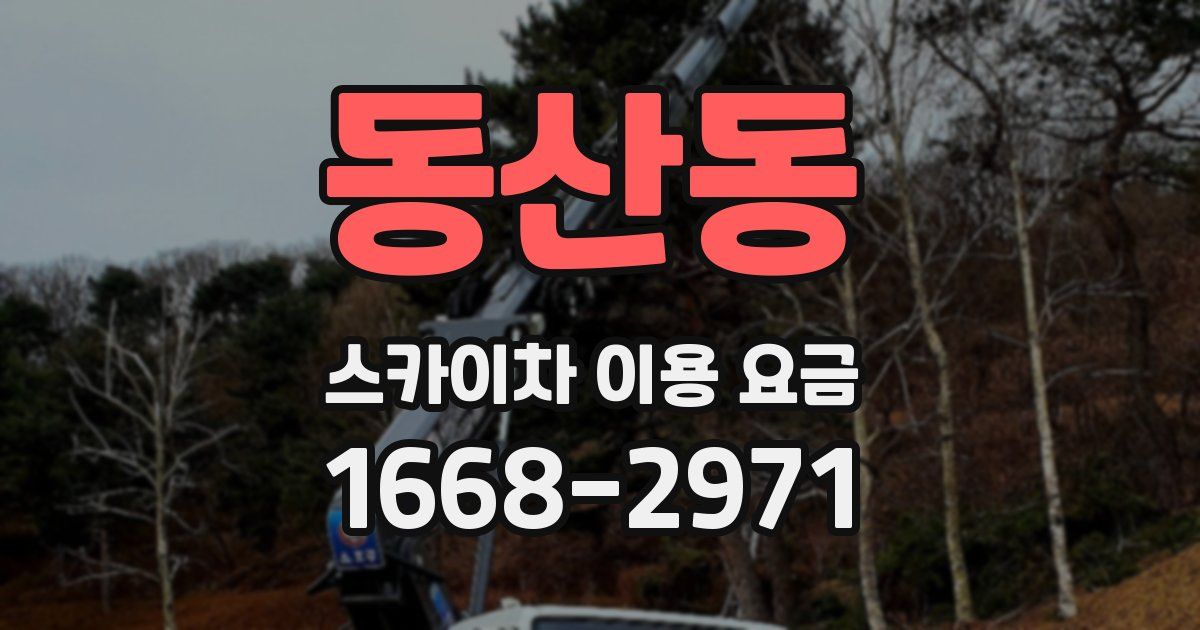 동산동 스카이차 이용 요금