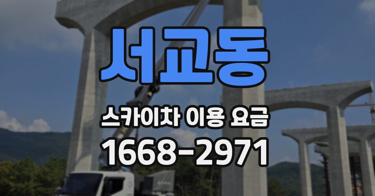서교동 스카이차 이용 요금