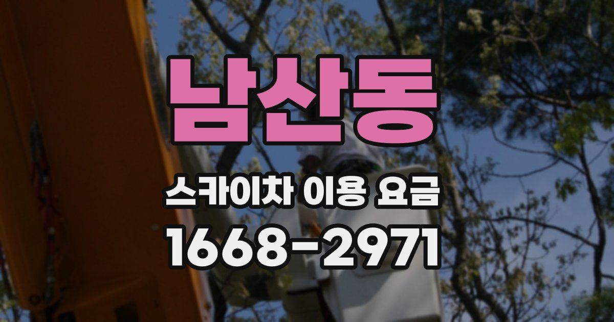 남산동 스카이차 이용 요금