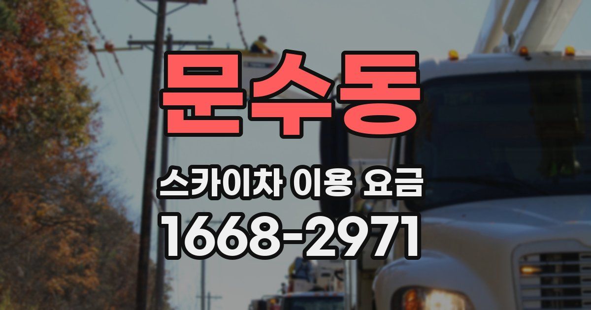 문수동 스카이차 이용 요금